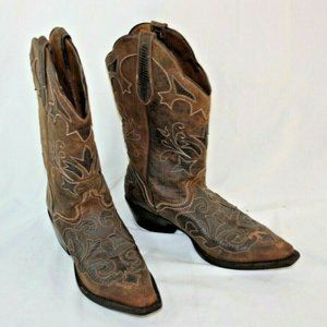 JB Dillon Cowboy Western Boots 8.5 B Goat Skin